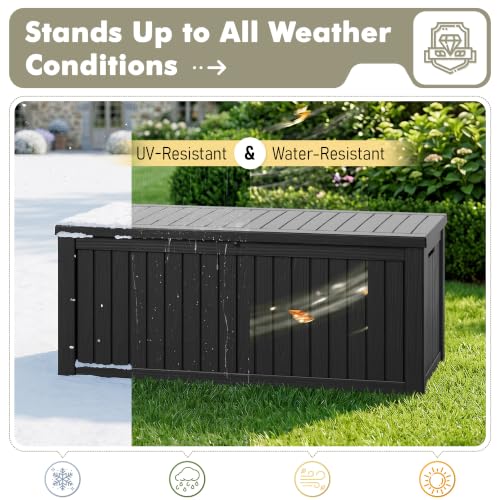 Image of Outdoor Storage Box Waterproof, 220 Gallon Deck Box for Patio Storage