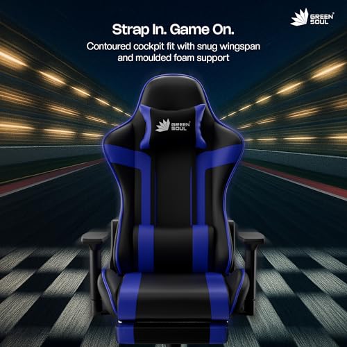 Green Soul Raptor Pro Racing Edition Gaming Chair Black Blue - Image 4