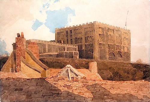 Château de Norwich affiche pour salon chaleureux tableau déco de style cottage anglais 60x90