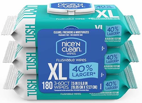 Nice 'N CLEAN Extra Large Flushable Wipes | 40%...