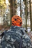 K & S Wendemütze Jagd Orange Signalcamo/Olivgrün Sichtbarkeit Drückjagd Treibjagd Beanie Mütze