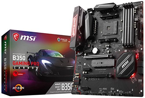MSI Gaming AMD Ryzen B350 DDR4 VR Ready HDMI USB 3 ATX Motherboard (B350 GAMING PRO CARBON)