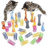 GeeRic 42個セット 猫 おもちゃスプリング チューブ ばねおもちゃ 猫のおもちゃ バネ チューブ ストレス軽減 室内ゲーム用具 ねこ用品 猫と遊ぶ