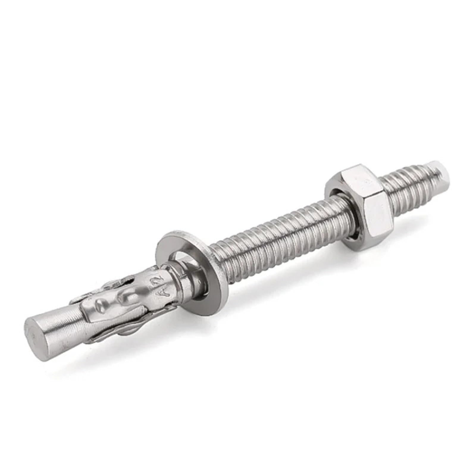 Pernos De Expansión 1-3 uds M6 M8 M10 M12 M16 304 tornillo de expansión acero inoxidable ancla cuña perno pasante reparación automóviles Gecko(M16x120-1pcs)