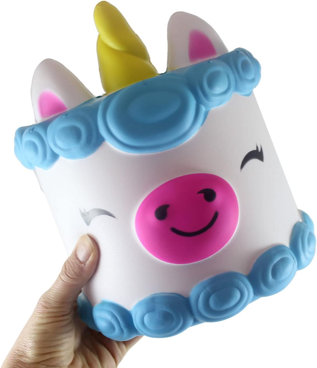 Curious Minds Busy Bags 1 Jumbo Unicorn Cake Squishy Slow Rise Foam Pet Animal Toy - Scented Sensory, Stress, Fidget Toy Cute (Random Color)