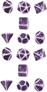 Toyvian 2 Conjuntos 7 Pçs Dados Facetados Vintage Brinquedos Para Fora Da Porta Conjunto De Cristal Dados Vermelhos Dados De Cristal Dados Vintage Dados Dragões Dados Retrô Poliédricos