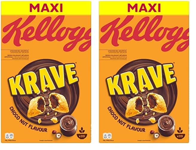 Kellogg's Krave Choco Nut 600g (Paquete de 2)