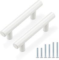 Vista 59 de Manijas Probrico modernas para gabinetes de cocina, con forma de T, color blanco