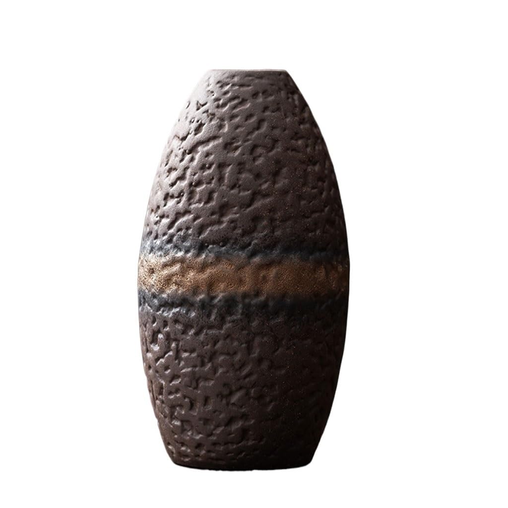 EINES Retro Stoneware Small Vase Chinese Style Living Room Dining Table Hydroponic Flower Pot Insert Ornaments