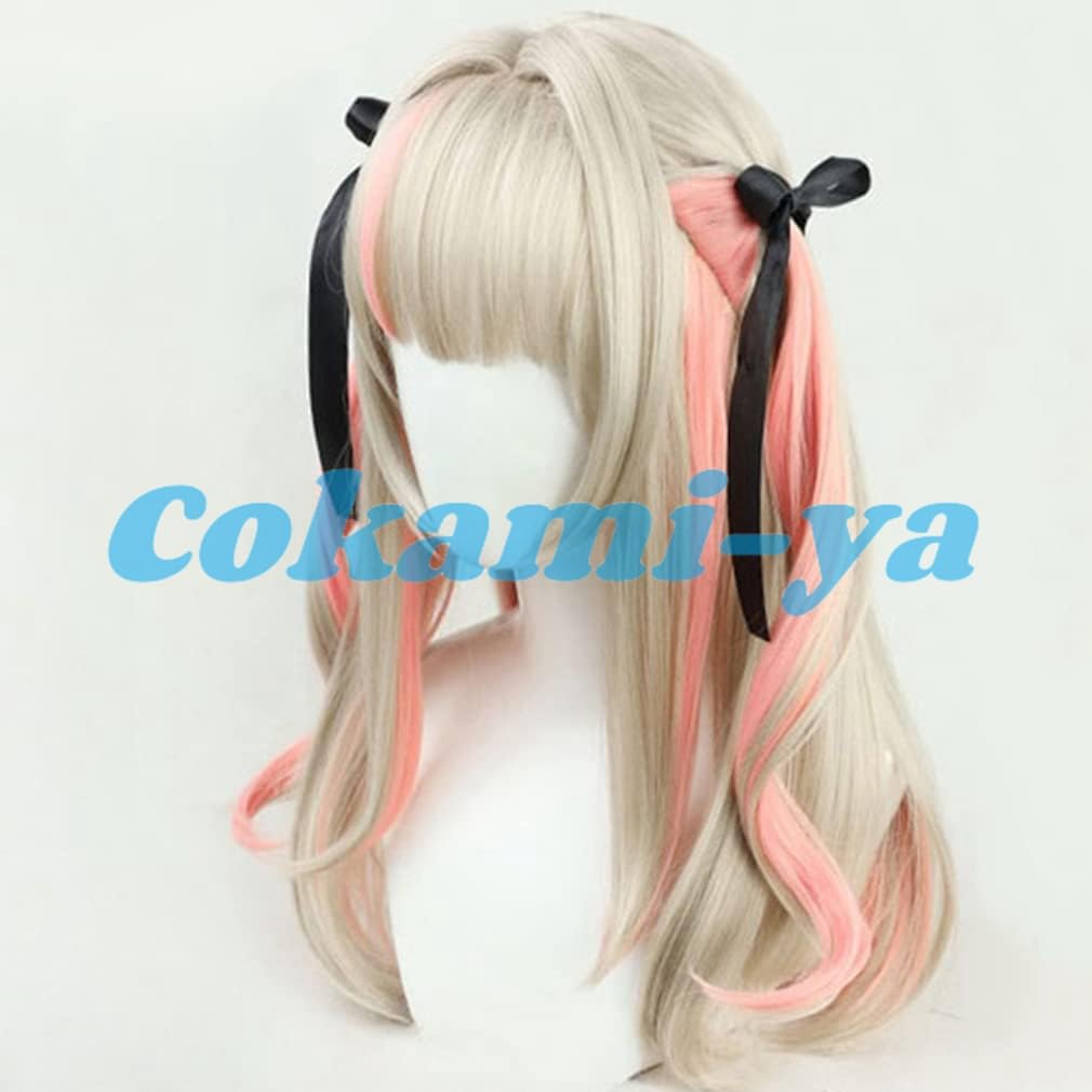 Amazon.co.jp: コスプレウィッグ 魔界ノりりむ リボン付き 耐熱