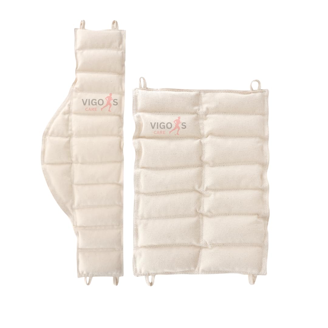 Piyush Lifescience | moist heat therapy hydrocollator pack for physiotherphy pain relief, hote pack bag for pain relief, steam hot pack set - Pack Of (Cervical_Standard_2Pcs)