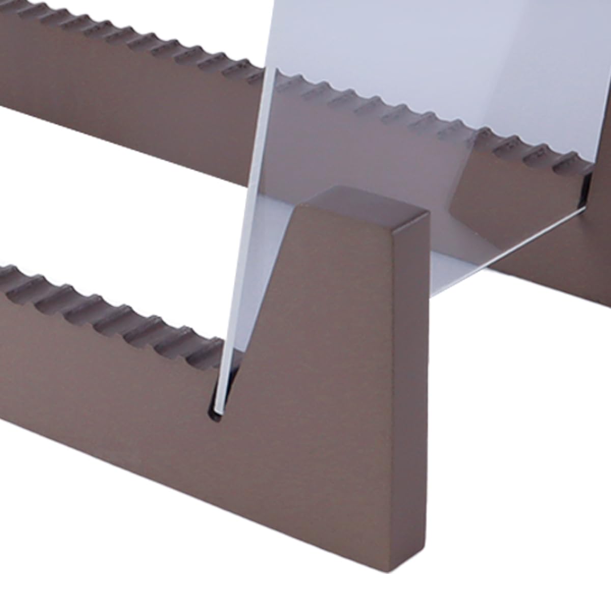 Portadischi in legno per dischi in vinile - Supporto per dischi in vinile - Supporto per album, supporto espositivo per contenere fino a 50 album, DVD, CD, marrone