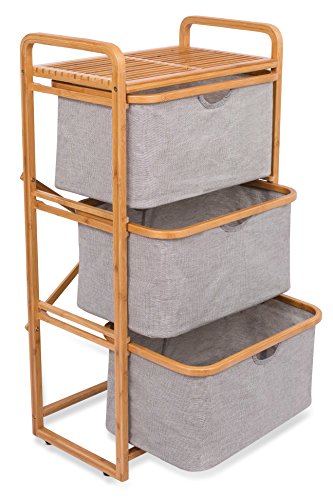 BirdRock Home 3 Drawer Bamboo Storage Dresser Organizer - Closet Bedroom Bathroom Home