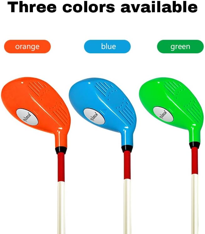 Miniatura 8 de Juego de palos de golf para niños, juego de palos de golf para niños, herramientas deportivas para patio, tres palos con bolsa de transporte y