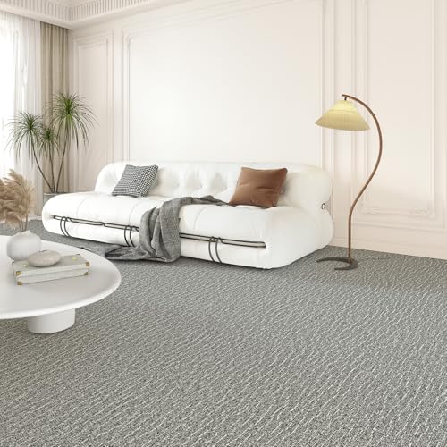 Carreaux de sol en vinyle texture tapis LONGKING, dalles auto-adhésives résistantes de 30cm