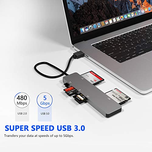 Cfast Card Reader, Cfast 2.0 Card Reader, 5-In-1 Usb3.0 Cfast Reader With Cfast 2.0, Sd Uhs-Ii, Microsd Uhs-Ii, Cf, Ms Card Slot 5Gbps Super Speed Usb 3.0 Cfast Reader For Windows Linux Mac #TOP4