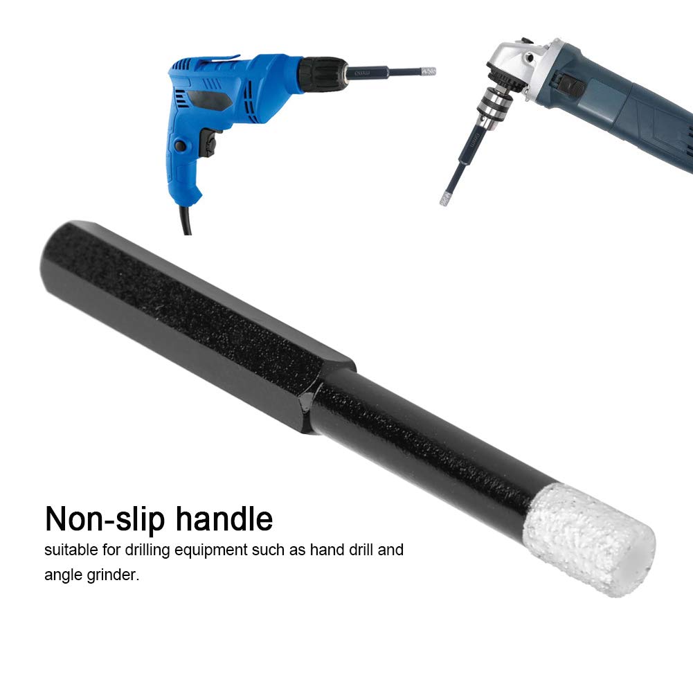 Diamonds Drill Bit, AntiSlip Hex Shank Dry Drilling Bit for Marble Granite Tile Ceramics Hole Saw Core Accessories(8mm)