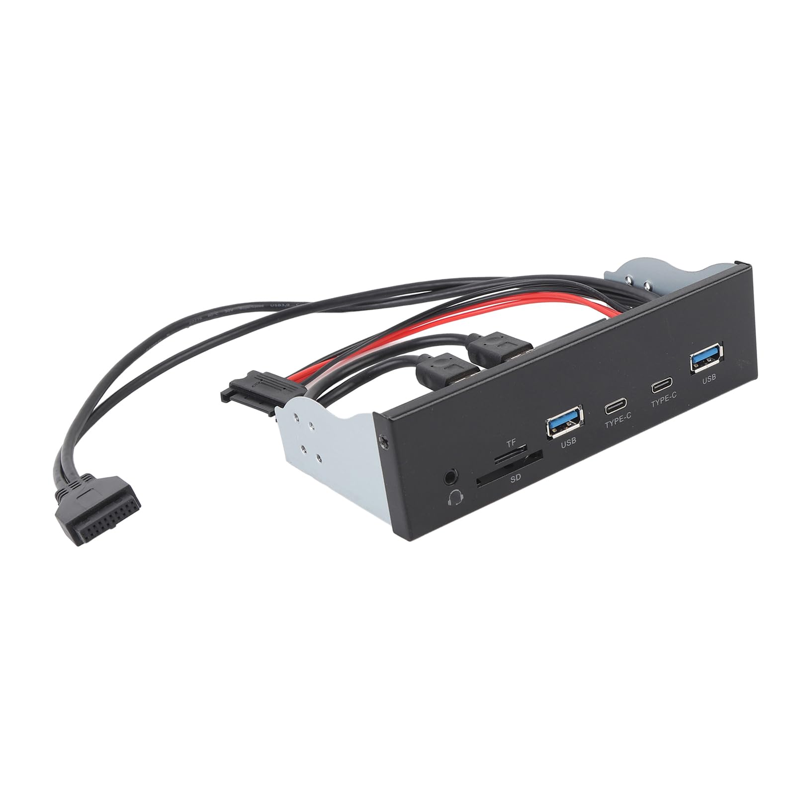 Hub USB C Interno da 19 Pin, 6 Porte USB 3.2 Gen 2x2 Pannello Frontale con 2 A e C, Lettore di Schede di Memoria e Jack, Trasferimento Dati A 5 Gbps, per Case di Computer PC Alloggiamento