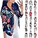 Veste Femme Chic Élégante Printemps Automne Imprimé Fleur LéGer Bombers Sweatshirt Casual Sport Vintage Outwear Zippé Court Jacket Pas Cher A La Mode