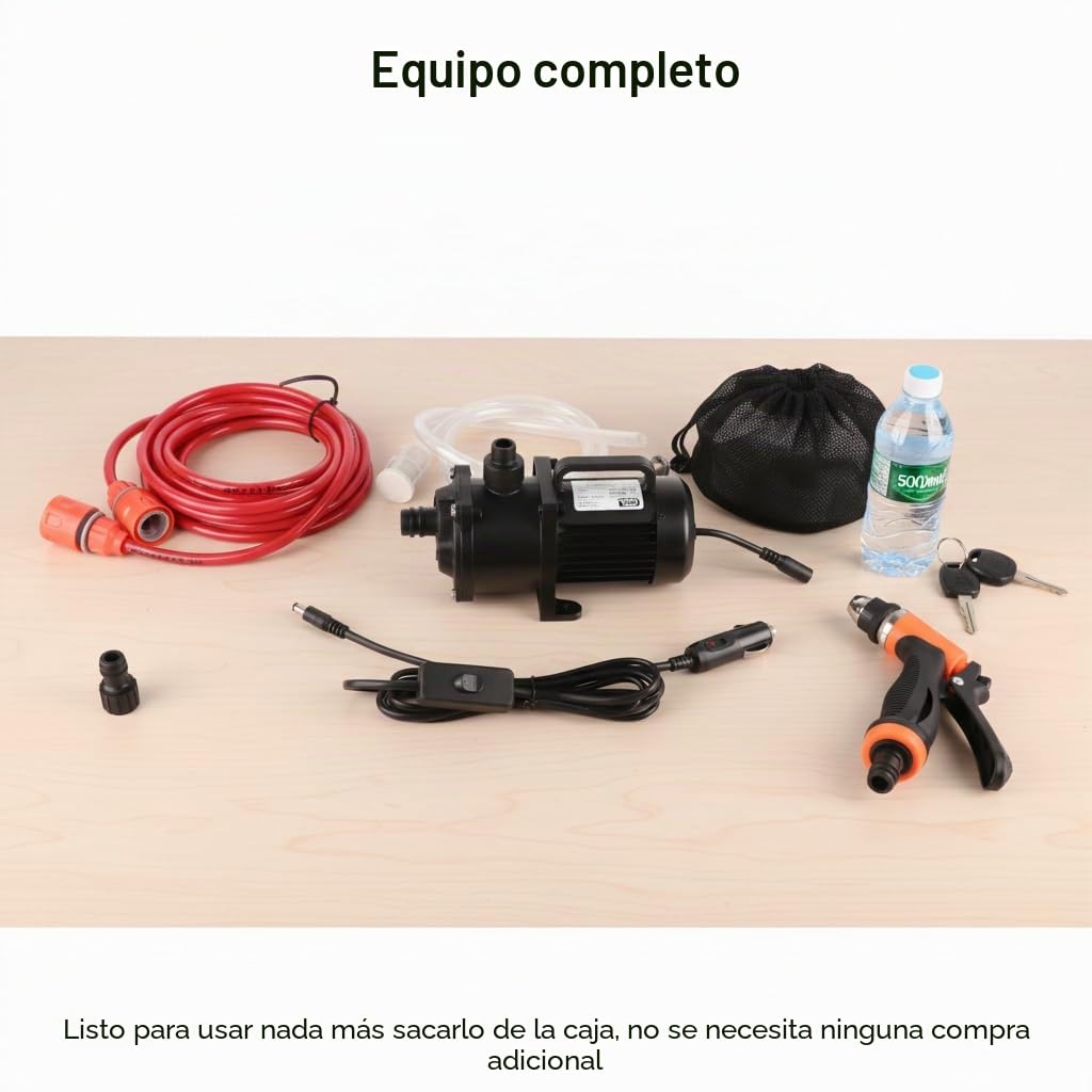 130PSI 12 V alta presión lavadora eléctrica máquina de limpieza bomba de agua pistola de pulverización disparador kit de lavado para coche caravana yate jardín
