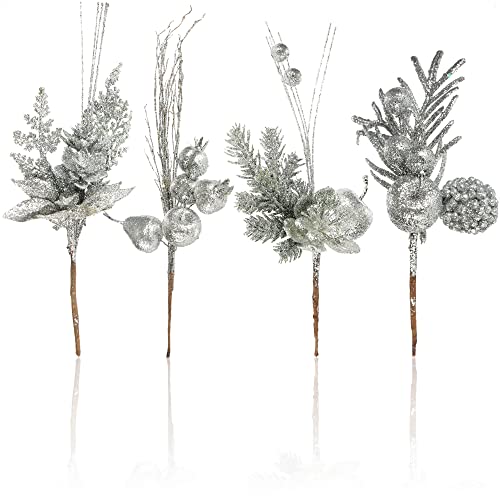 com-four® 4X Deko-Gesteck, dekorative Zweige als tolle...