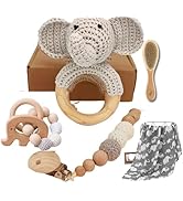 KingNoble- Baby Geschenk Set zur Geburt Junge & Mädchen, 6-in-1 neugeborene Geschenkset - Musseli...