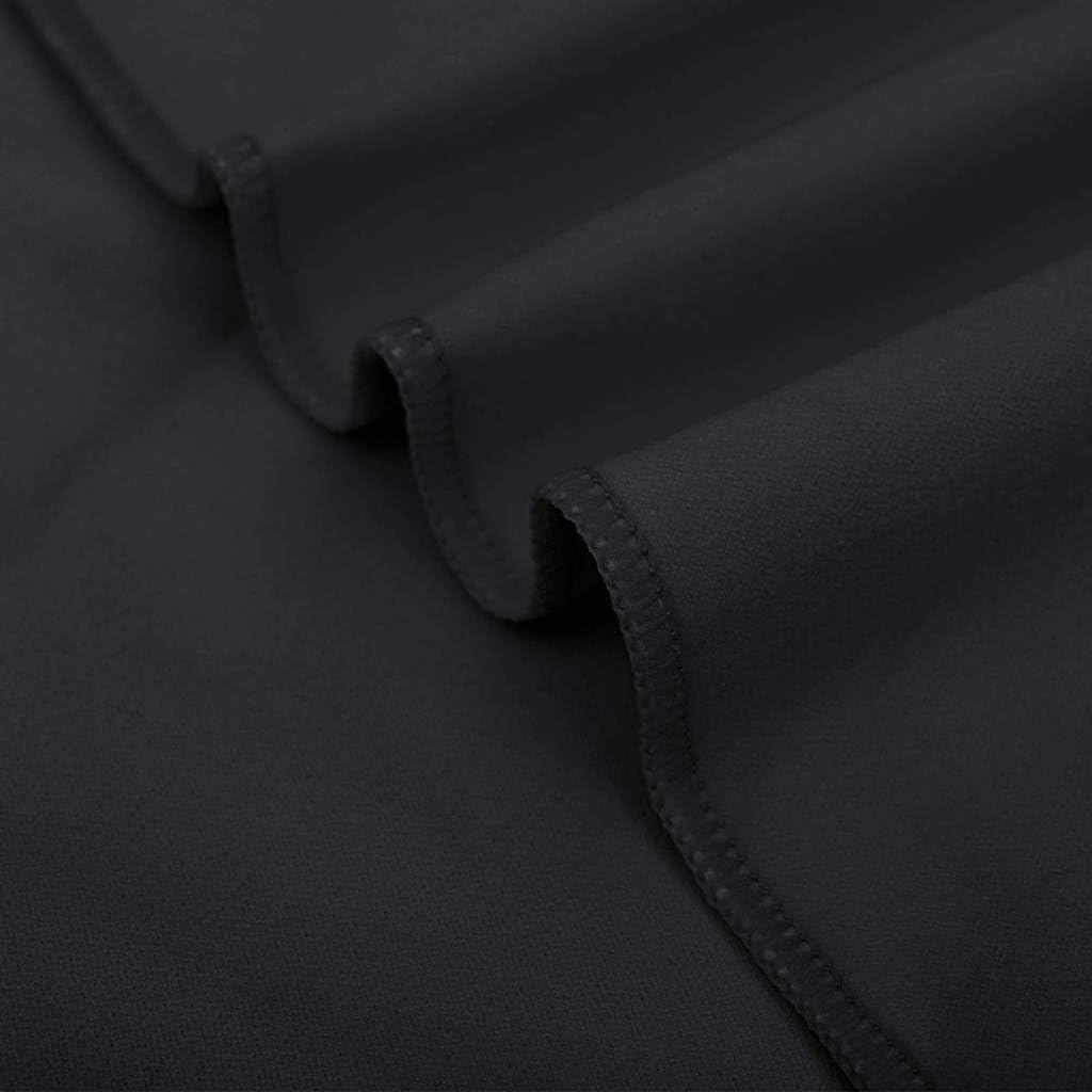 Toallas Deportivas 2 Unidades Negro 100x50cm Secado Rápido Absorbentes y Suave Microfibra Terry para Sauna, Baño, Playa y Gimnasio, Ligeras y Compactas