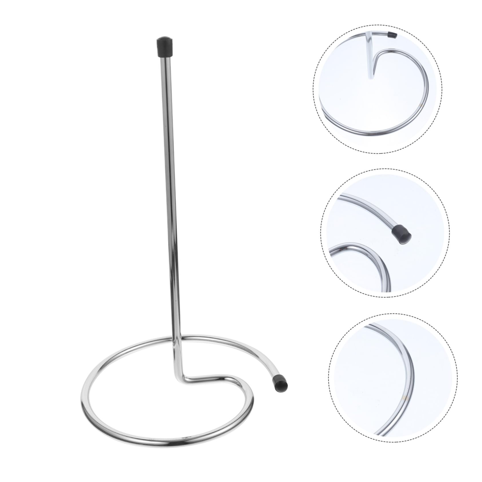 Égouttoir à Carafe à Vin Support Vertical Gain de Place en Acier Inoxydable Argenté, Lot de 2 Pièces pour Bars et Hôtels