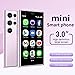 Longben Mini Smartphone Unlocked Cell Phone 3.0 Inch Android 3G Small Mobile Child Quad Core Small Phone Dual SIM 2+16GB (Pink)