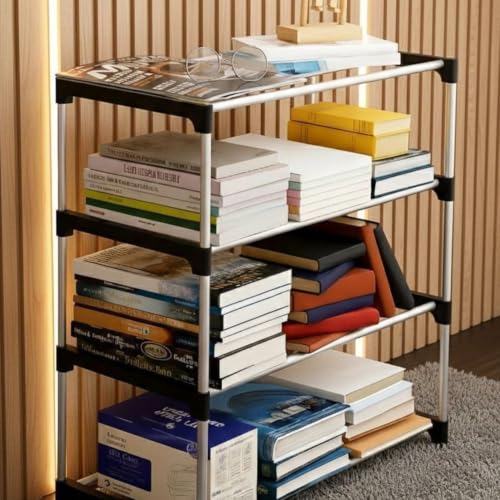 Image of 4-Layer Shoe Rack Stand for Entryway & Closet, Space-Saving Storage Solution for Sneakers, Heels, Sandals & Boots, Tool-Free Assembly, Non-Slip Feet, Sturdy