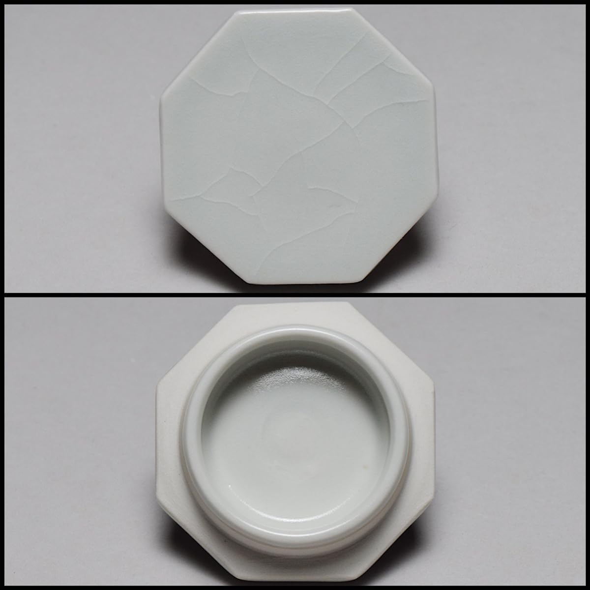 白磁小壺　面取茶入　作家品　茶道具　共箱　送料込み1002 白磁小壺 面取茶入 作家品 茶道具 共箱 送料込み1002 道具 ] - 道具