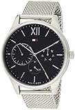Mehraugenbewegung Tommy Hilfiger Herren Multi Zifferblatt Quarz Uhr mit Edelstahl Armband 1791415