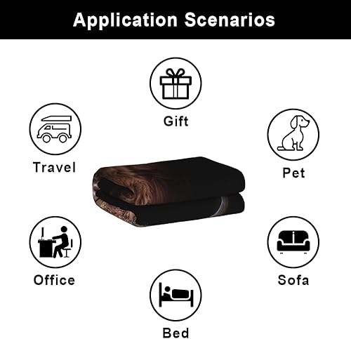 Miniatura 6 de Manta de vaca de las tierras altas súper suave y cálida manta de vaca de las tierras altas manta ligera y acogedora con estampado de vaca de franela