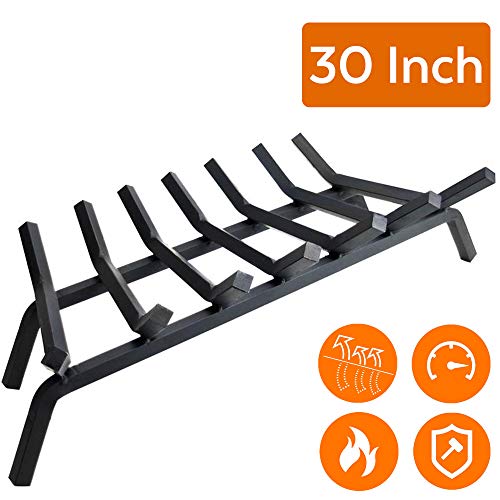 Innfinest FIREGRATE27_759578397707_UPC Fireplace Log Grate 27 Inch 6 Bar Fire Grates Heavy Duty 3/4 Inch Wide Solid Steel Indoor Chimney Hearth Outdoor Fire Place Kindling Tool Pit Wrought Iron Wood Stove Firewood Burning Rack Holder thumb #6