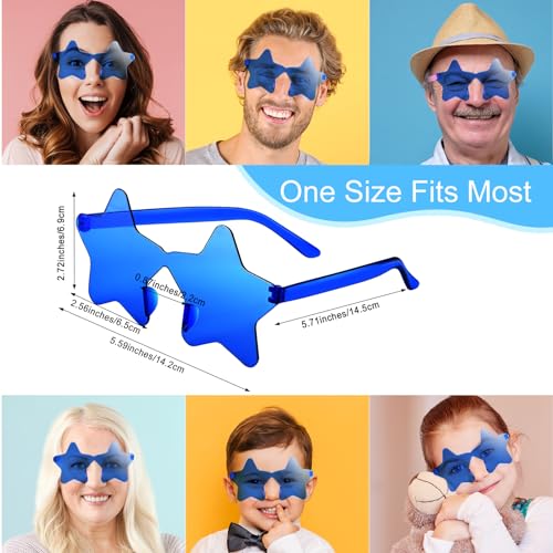 Morcheiong 10/20/30/40 Pack Star Sunglasses Colorful Rimless Sunglasses, Cool Pool Wedding Party Favor Pentagram Glasses2