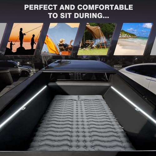 Bestevmod BE-TC-TBAM Truck Bed Air Mattress Camping Compatible With Cybertruck 2023 2024 Accessories Pickup Air Bed Custom Fit With Built In Pump & Carry Bag Bed Back Seat Air Mattress Travel Vacation Camping thumb #4
