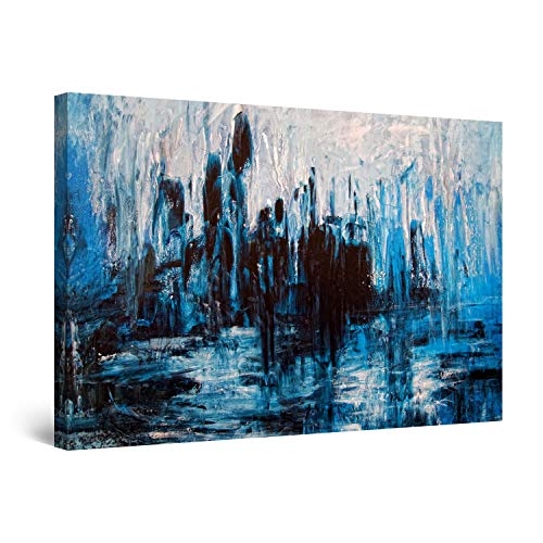 Startonight キャンバスウォールアート – グレーターコイズシャドウ抽象、絵画フレーム付き 80 x 120 CM