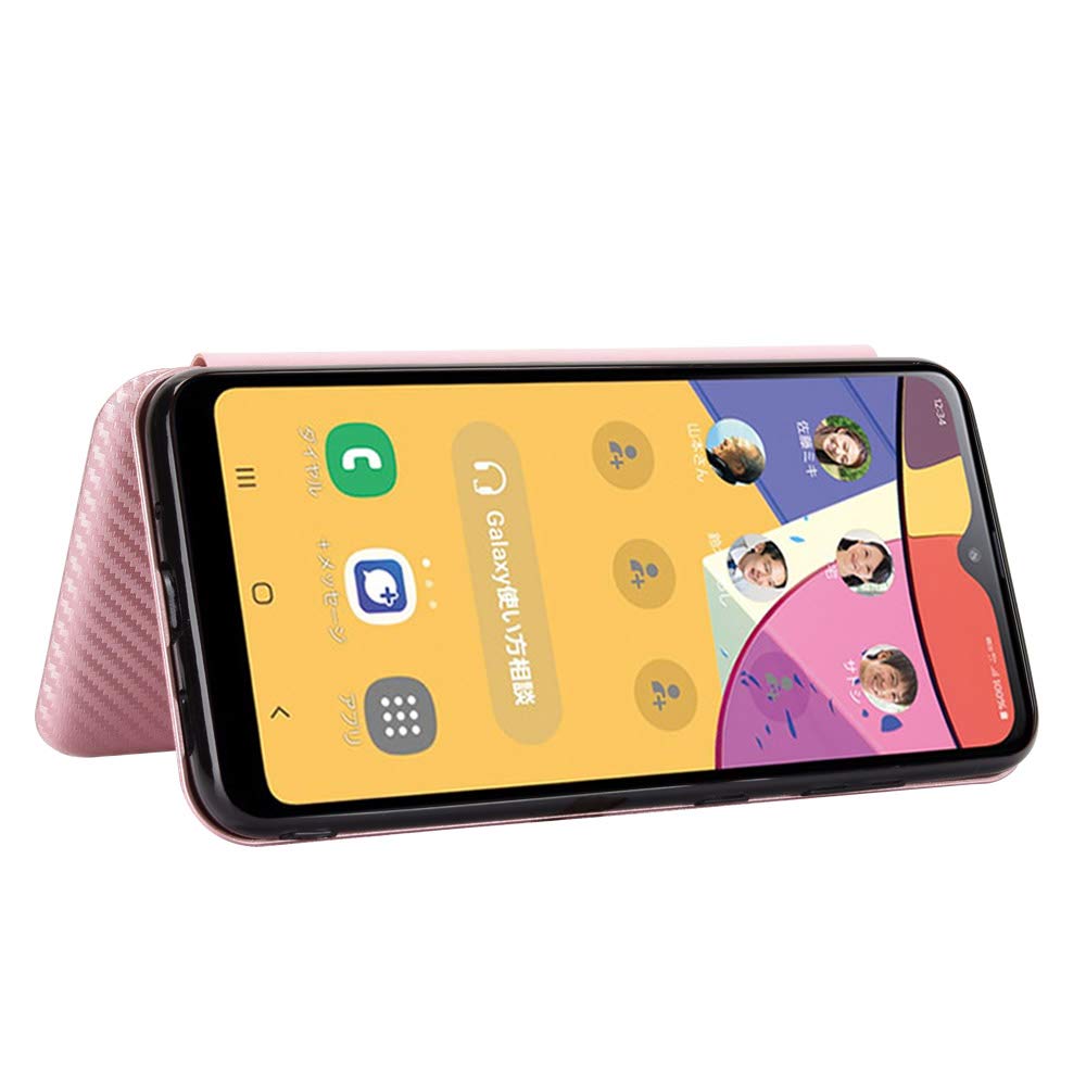 Amazon.co.jp: Galaxy A21 docomo SC-42A ケース 手帳型 薄型 炭素繊維