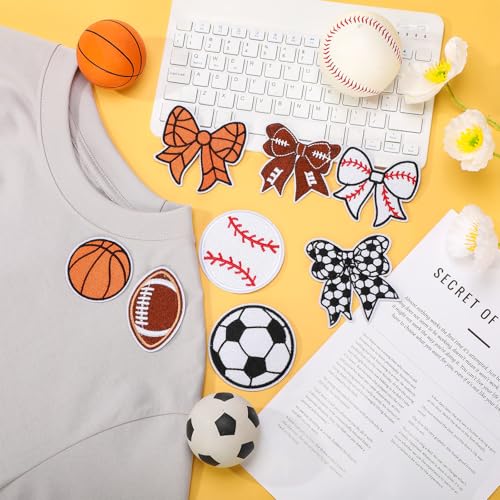 Liitrsh 40 Pcs Sports Iron on Patches Sew on Embroidered Applique by Liitrsh - Used condition - Image 4