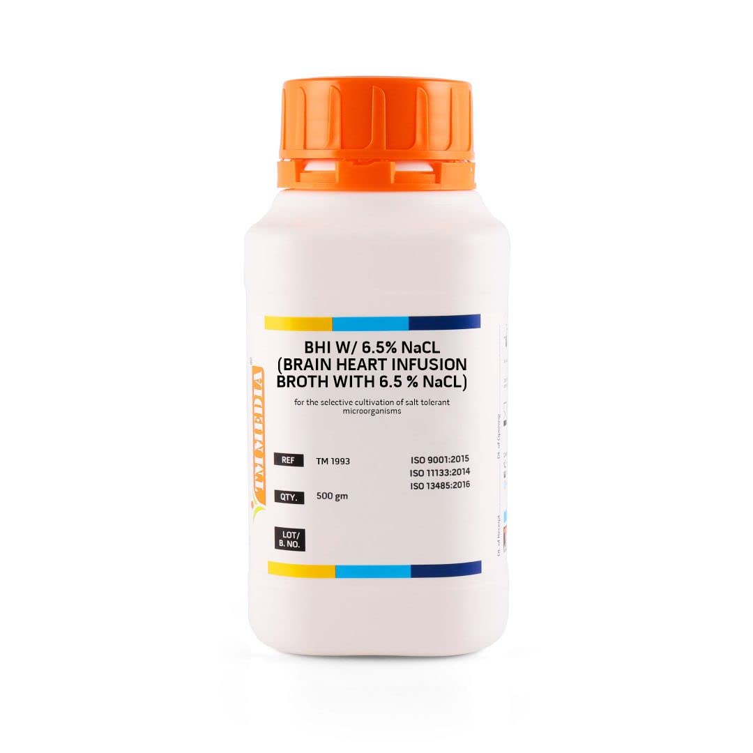 TM MEDIA - BHI W/ 6.5% NaCL (BRAIN HEART INFUSION BROTH WITH 6.5% NaCL) (500 gm)-picture-11