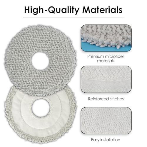 (4 Stück) X20+ Ersatz Wischpads für Xiaomi X20+, X20 Plus, 1S, S20 plus, S20+, X10+, X20 pro Roboter-Staubsauger, waschbare Ersatz Wischtücher, Wischpad Zubehör-Set