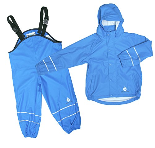 Dry Kids Veste imperméable en PU et salopette - Turquoise - 9/10ans Cover