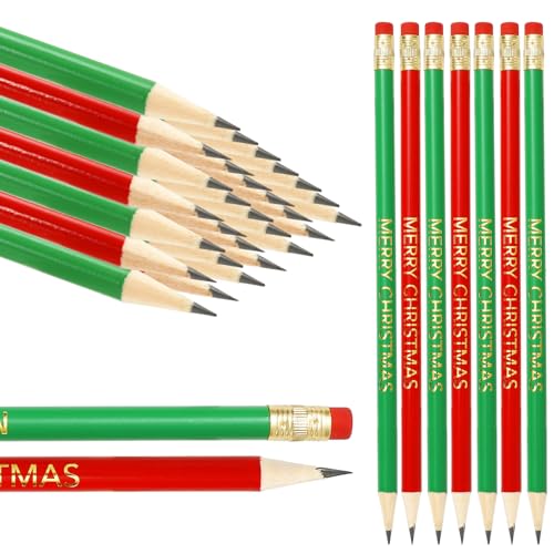 Whaline 50 lápices de Navidad con borrador miniatura 1