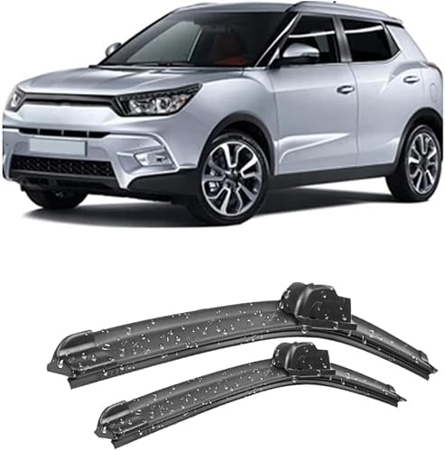 RESKIU Car Front Windshield Wiper Blade Set Replacement for SsangYong Tivoli 2015-2023, All Season Windscreen Wipers Quiet Easy Installation