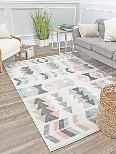 Image of Rugs America Mika Collection MO50A Mint Lime Contemporary Geometric Area Rug 8'0"x10'0"