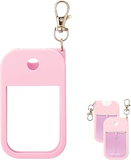 PalkskyHand Sanitizer Spray Case for Touchland,Protective Case with Keychain for Power Mist and Glow Mist 1 fl oz(Pink), Travel Size