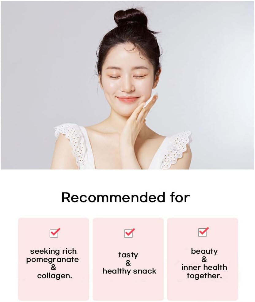 Pomegranate & Collagen Jelly – 100% Turkish Pomegranate, 500Da Low Molecular Fish Collagen, Hibiscus & Hyaluronic Acid, No Additives, Easy-Cut Stick
