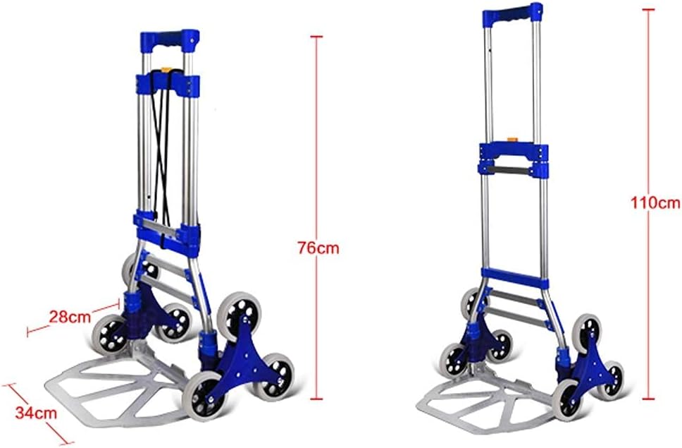 Hand cart - Aluminum Trolley cart Trolley Folding Cargo Trailer Luggage Trolley Trolley Trolley handling Stair car Truck