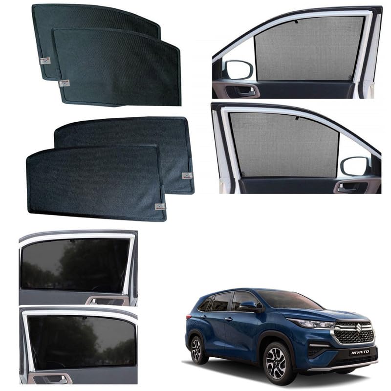 Image of WolkomHome Car Accessories Fix Curtain Window Shades Half Curtains Sunshade for Maruti Invicto Set of 6 pc