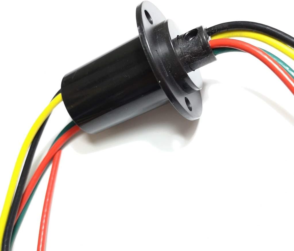 Taidacent 3 Wires 4 Wires 5A 10A 15A 30A Electrical Slip Ring Collector Ring Rotary Electrical Contact Joint Rotary Connector Commutator (4 Wires 30A Diameter 31mm)